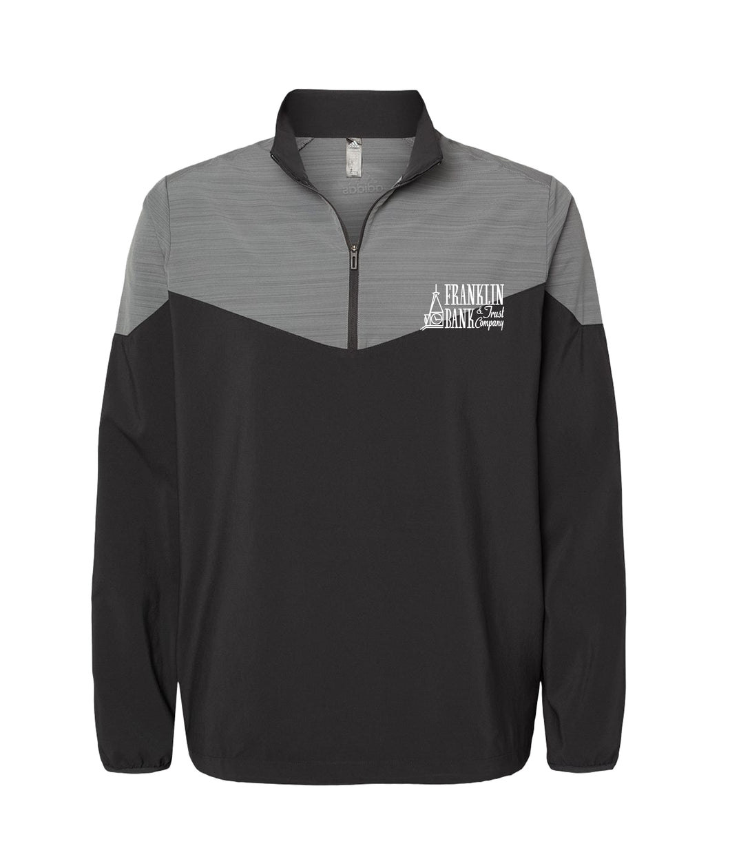 Adidas - Heather Chevron Quarter-Zip Wind Pullover